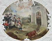 Deckenbild - Begräbnis der hl. Notburga